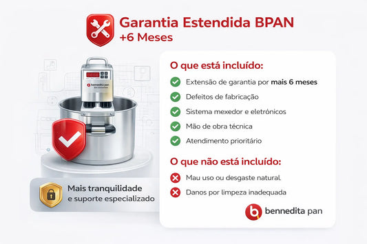 Garantia Estendida BPAN +6 Meses - Proteção extra para sua panela automática Bennedita Pan