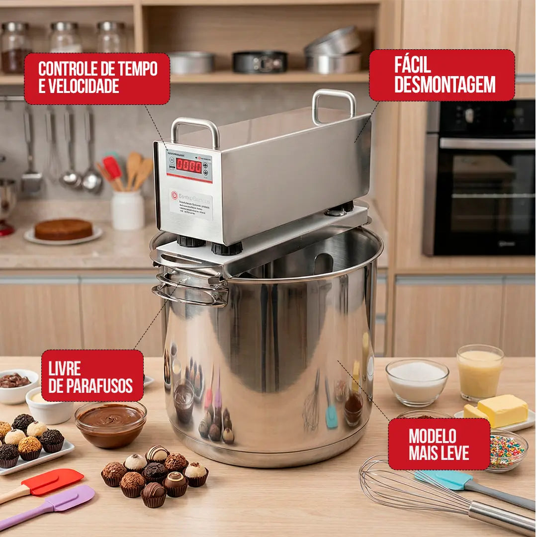 BP Max 15.7L - Panela mexedora automática profissional grande capacidade