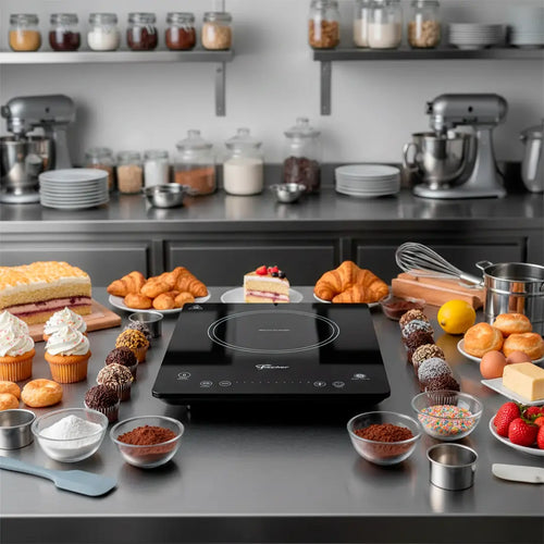 Fogão Cooktop 1Q por indução Fischer - Mesa vitrocerâmica compatível com Bennedita Pan