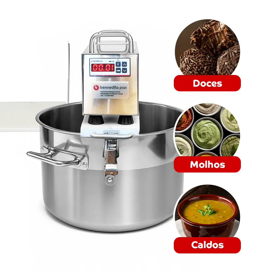 BP Megaplus 22L Panela Automática Bivolt – Produção Industrial, Doces Cremosos, Molhos, Caldos e Geleias