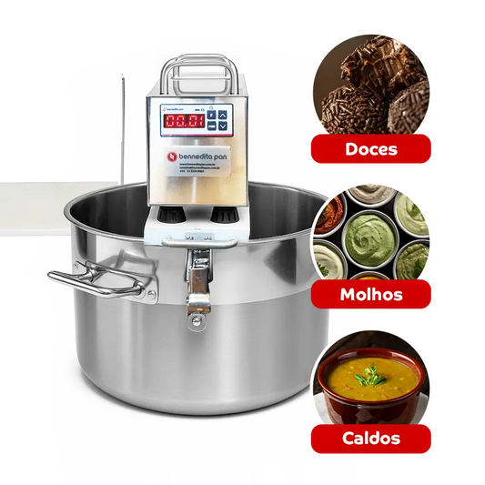 BP Megaplus 22L Panela Automática Bivolt – Produção Industrial, Doces Cremosos, Molhos, Caldos e Geleias