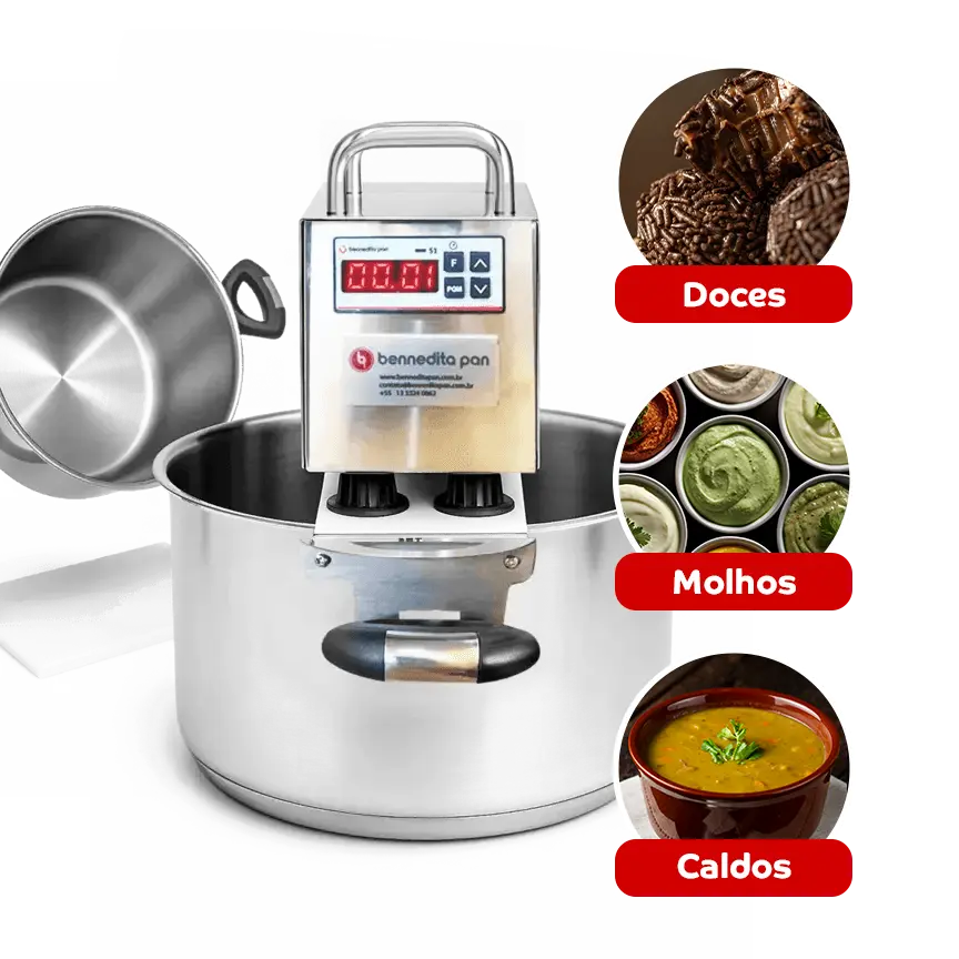 BP Inox 8,5L Panela Automática + Virapan  – Doces Cremosos, Molhos, Caldos e Geleias