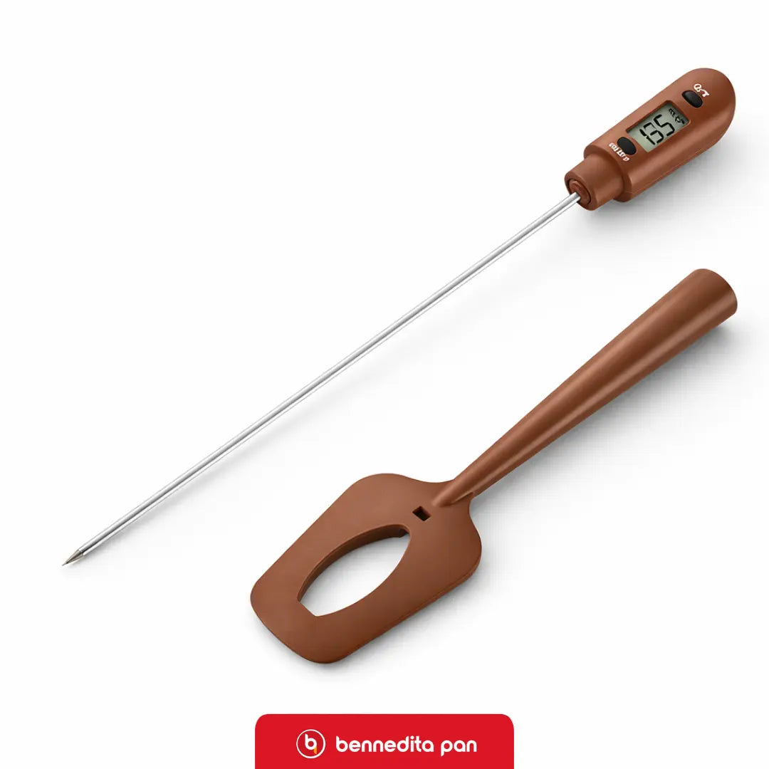 Thermo Espátula BPAN - Componentes desmontados da espátula com termômetro