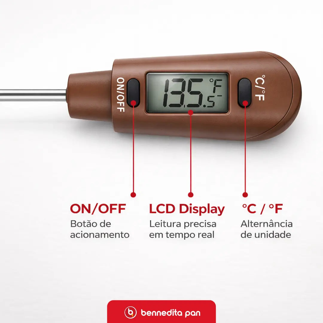 Thermo Espátula BPAN - Detalhe do display LCD com temperatura em tempo real